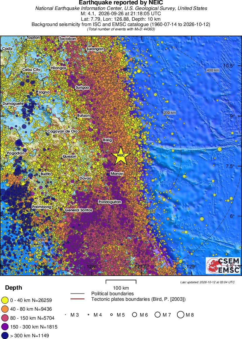 regional historical seismicity