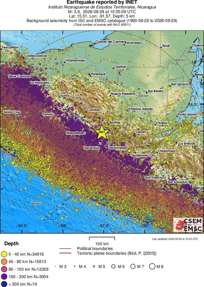 regional historical seismicity