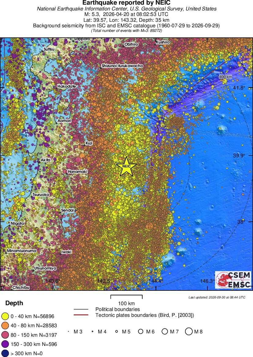 regional historical seismicity