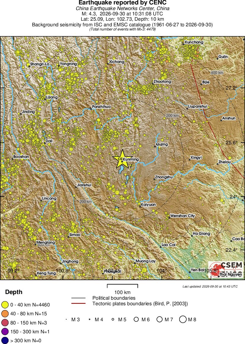 regional historical seismicity