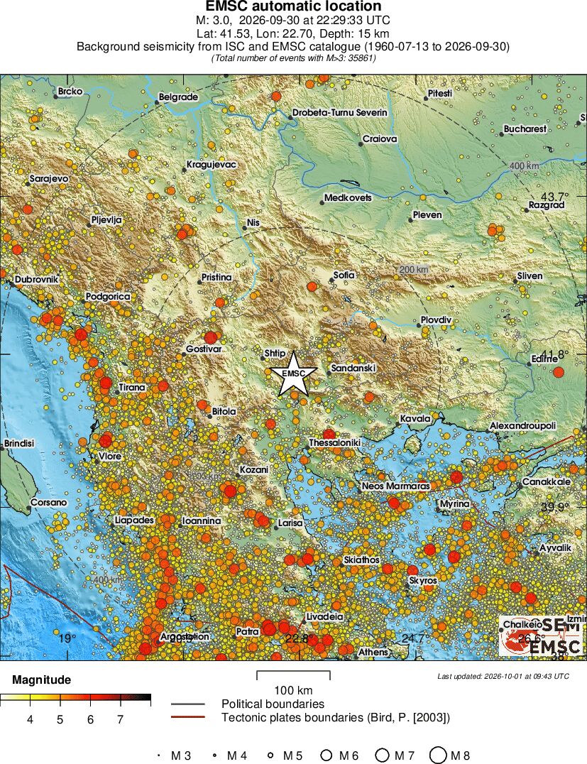 regional magnitude historical seismicity