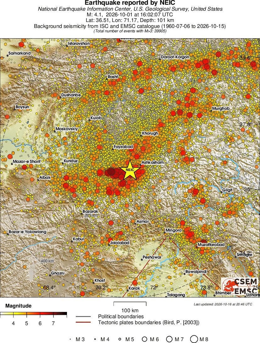 regional magnitude historical seismicity