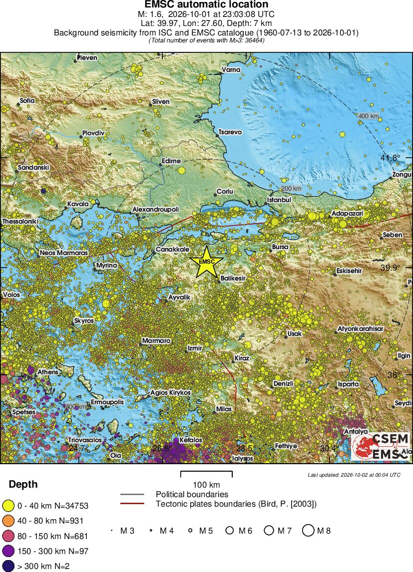 regional historical seismicity