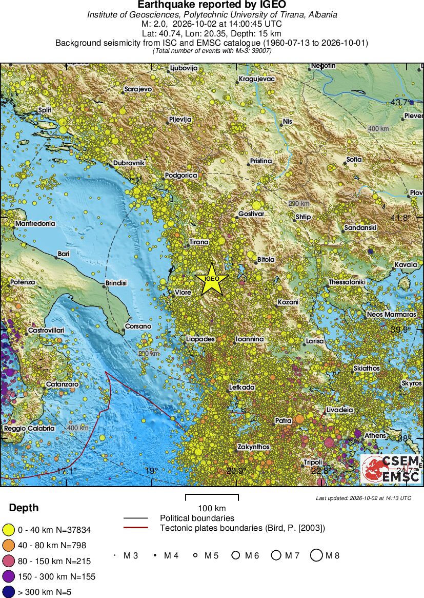 regional historical seismicity