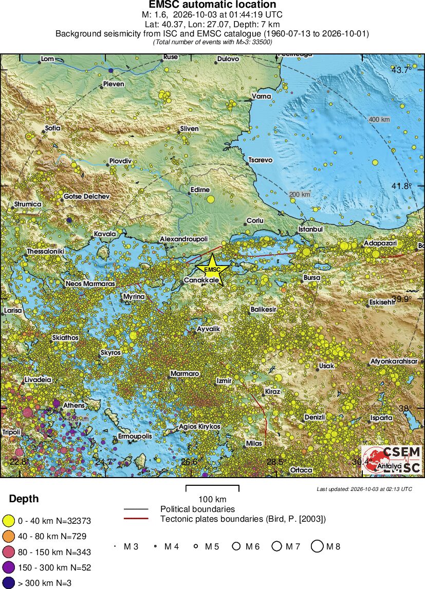 regional historical seismicity