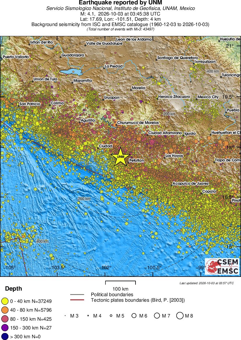 regional historical seismicity