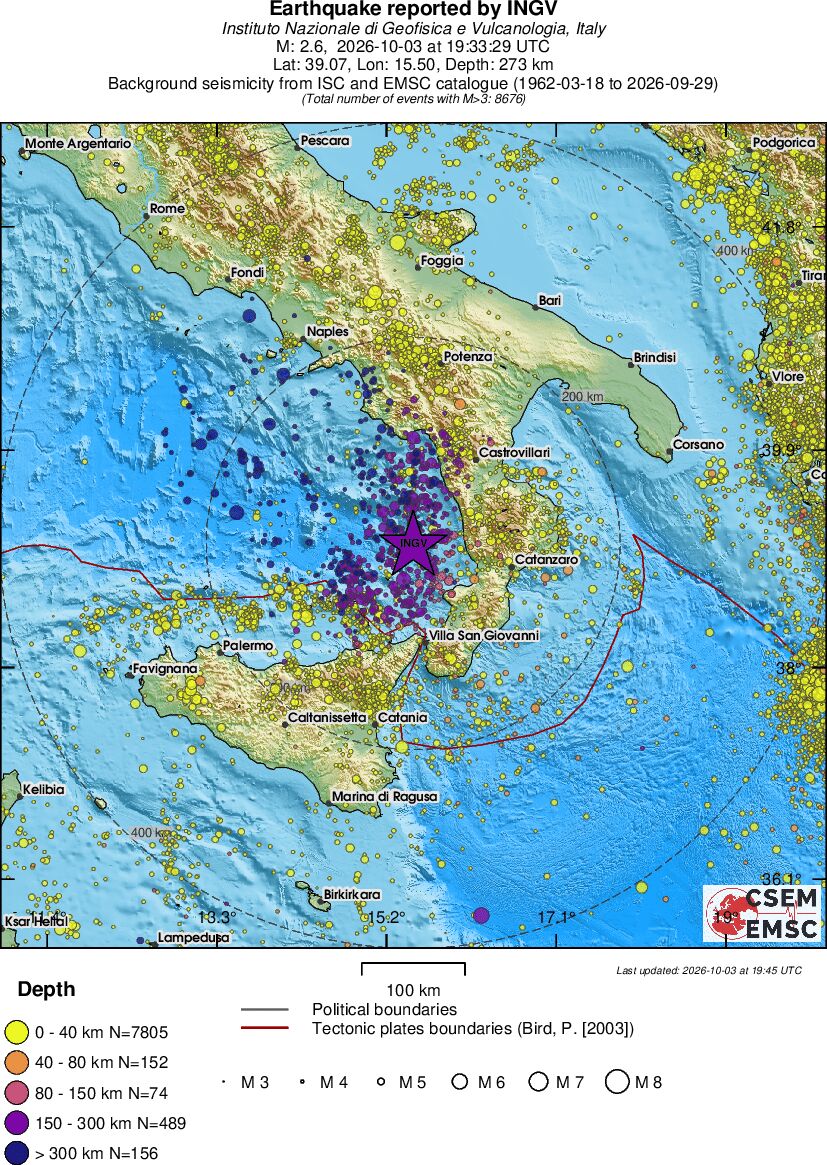 regional historical seismicity