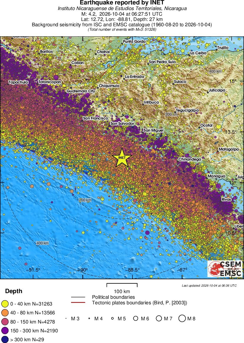 regional historical seismicity