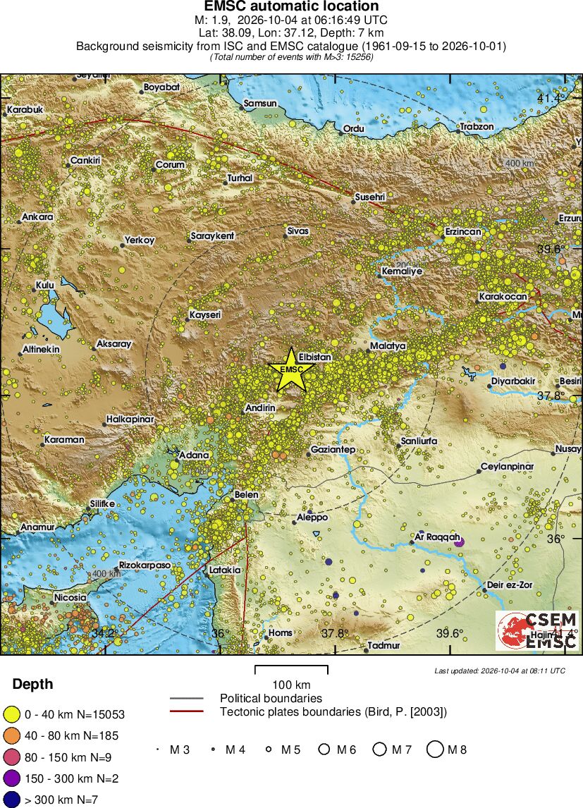 regional historical seismicity