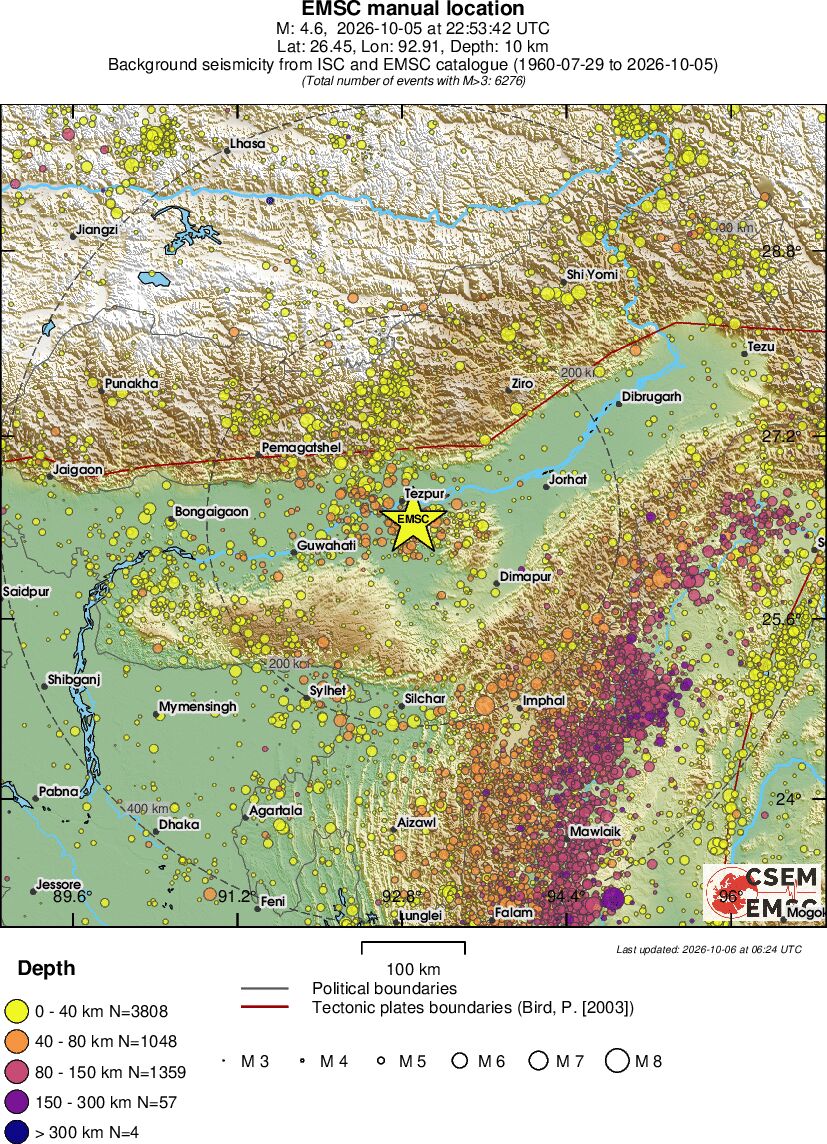 regional historical seismicity