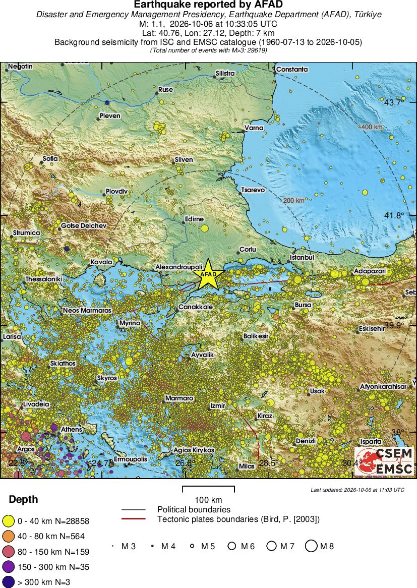 regional historical seismicity