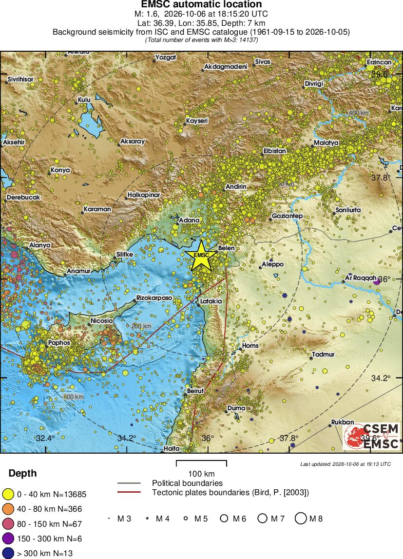 regional historical seismicity