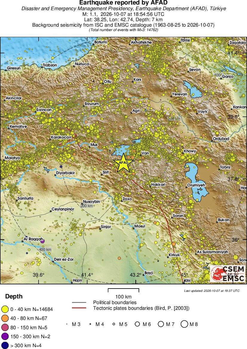 regional historical seismicity