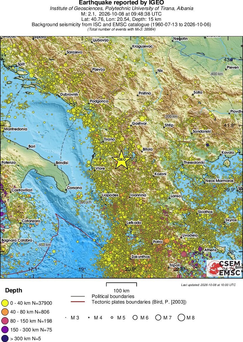regional historical seismicity