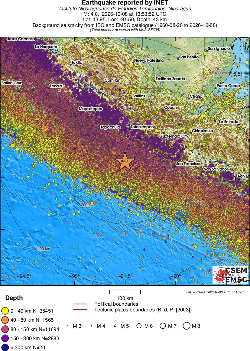 regional historical seismicity