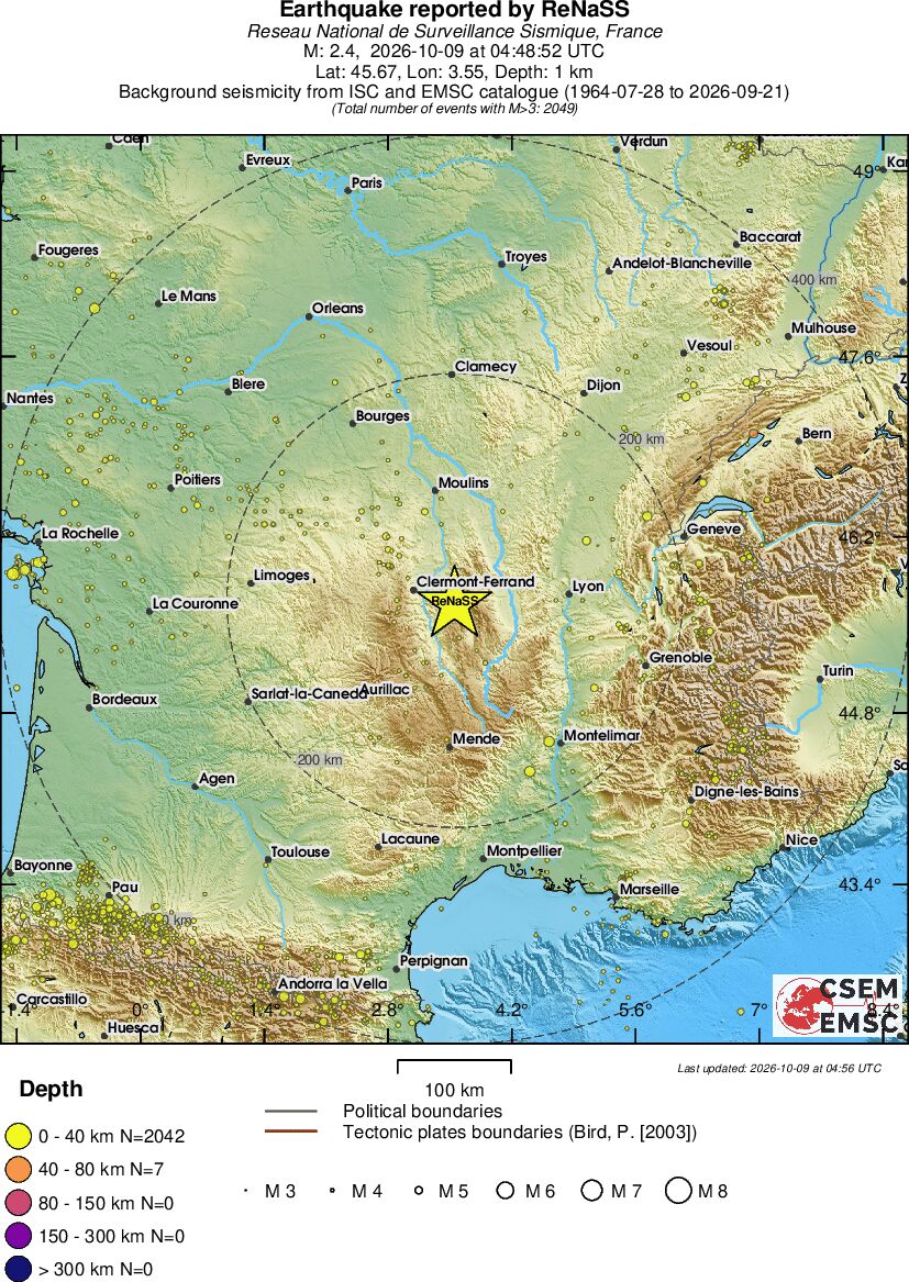 regional historical seismicity