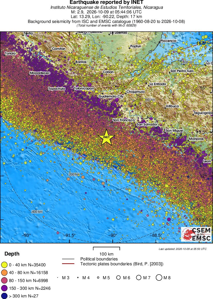 regional historical seismicity