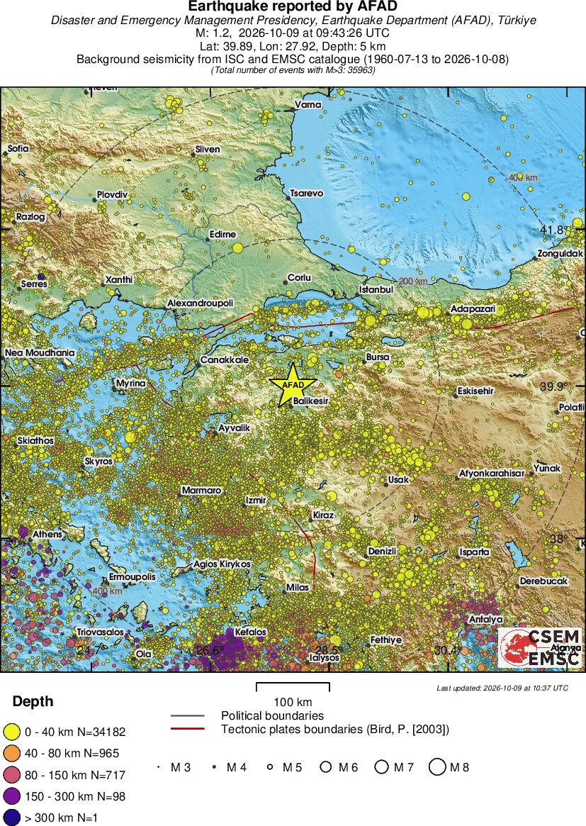 regional historical seismicity