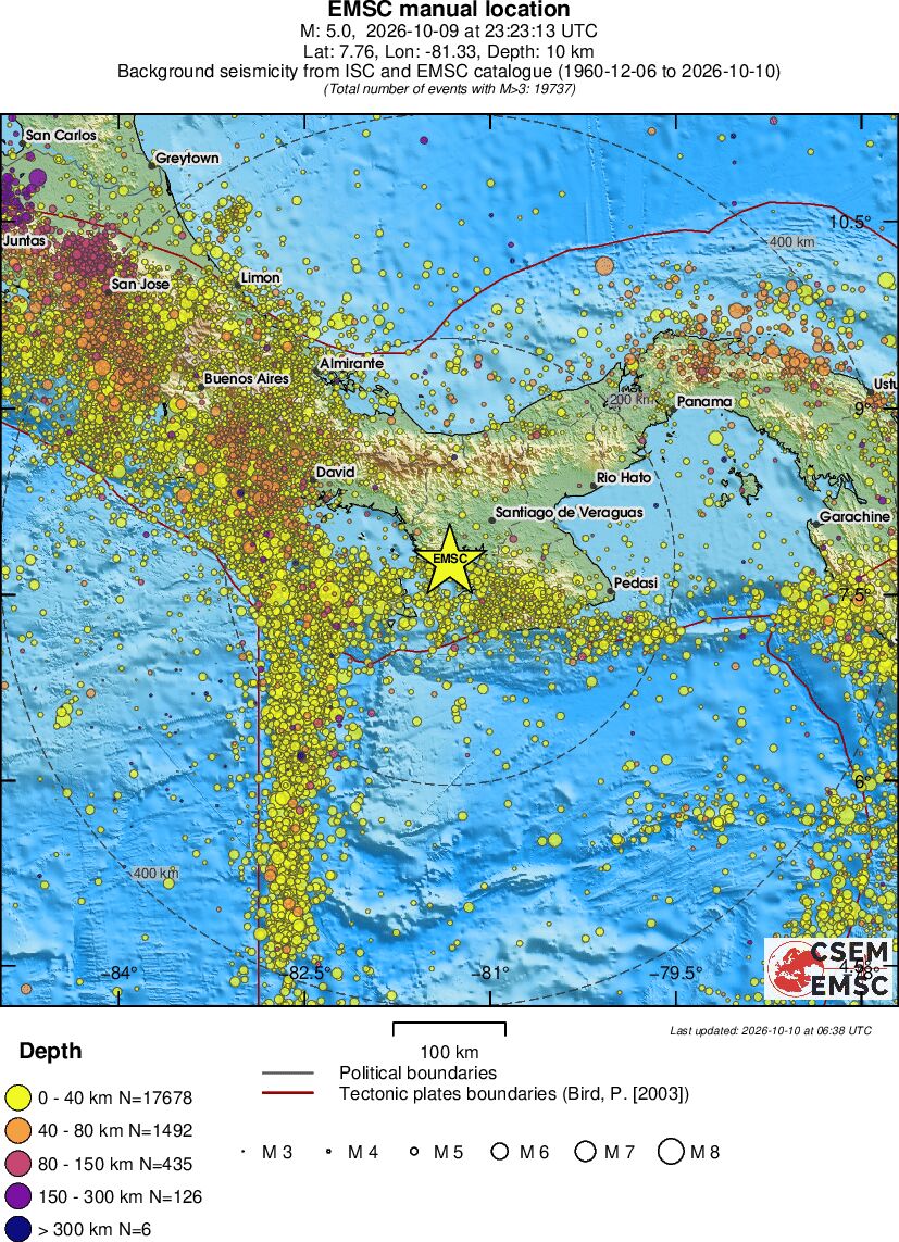 regional historical seismicity