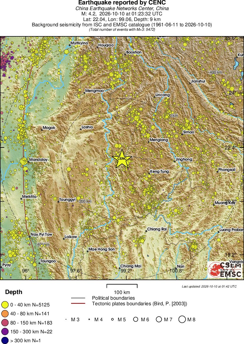 regional historical seismicity