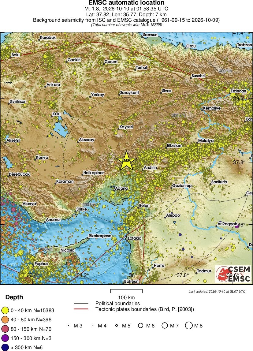 regional historical seismicity