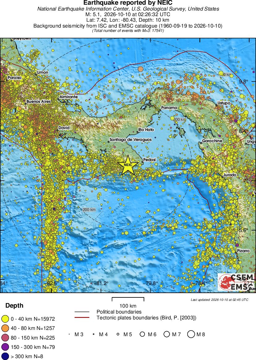 regional historical seismicity