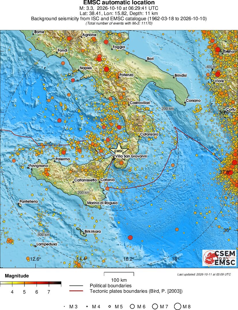regional magnitude historical seismicity