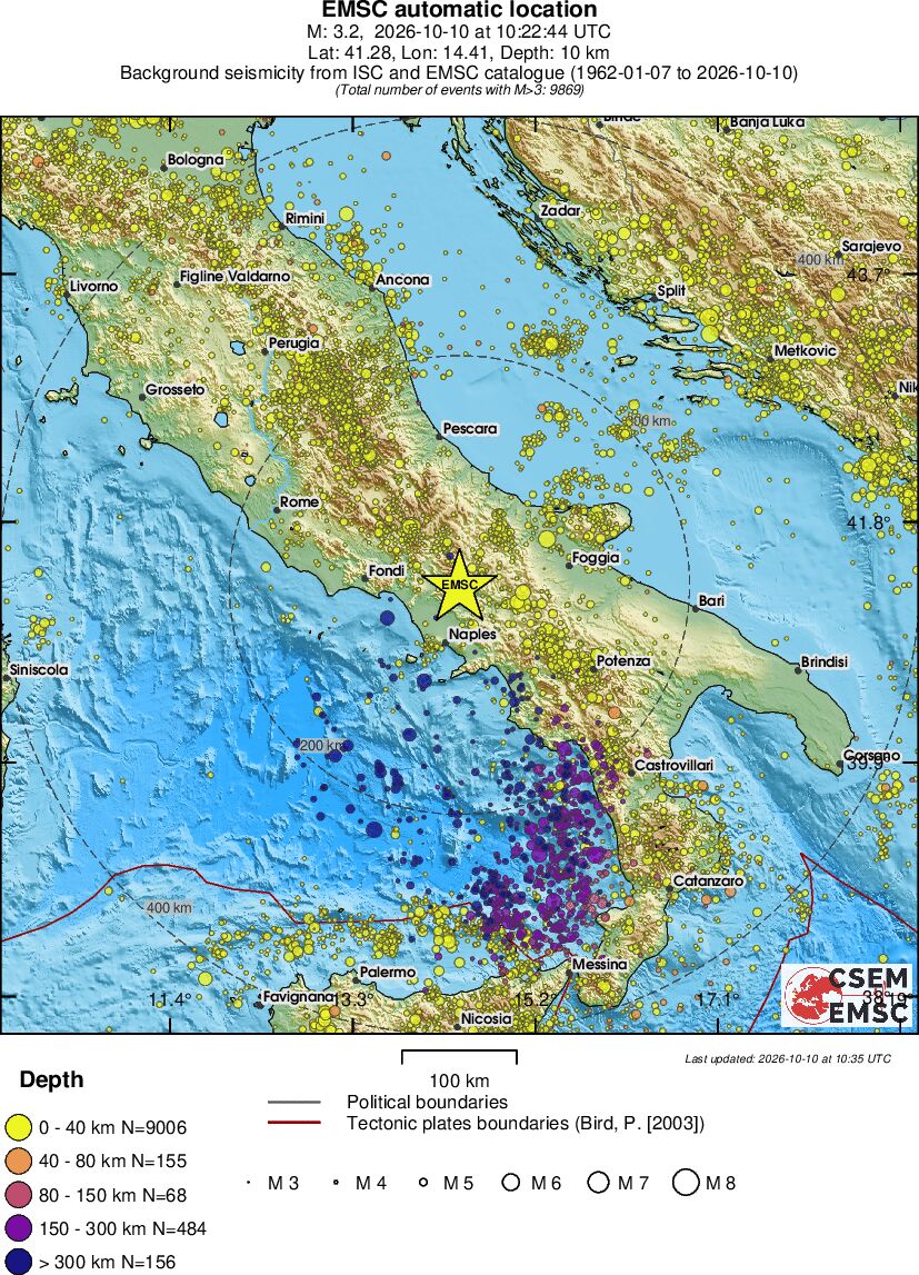 regional historical seismicity