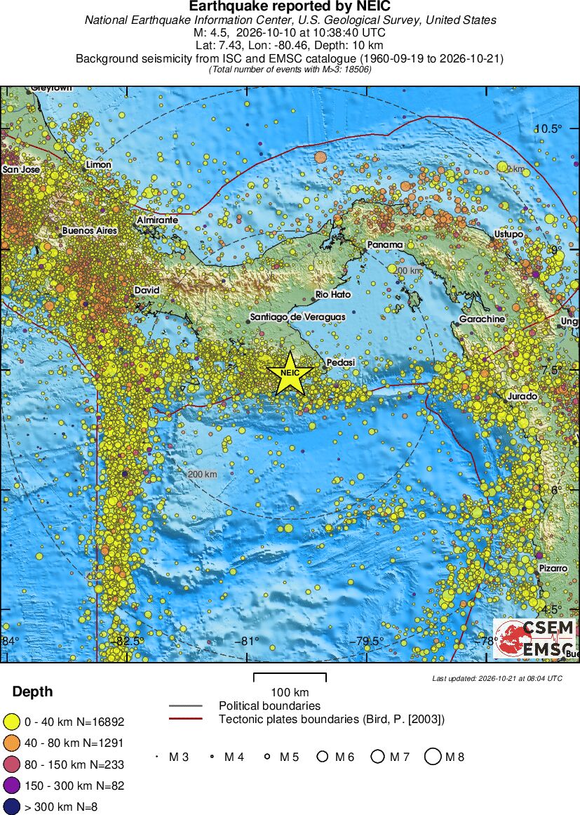 regional historical seismicity