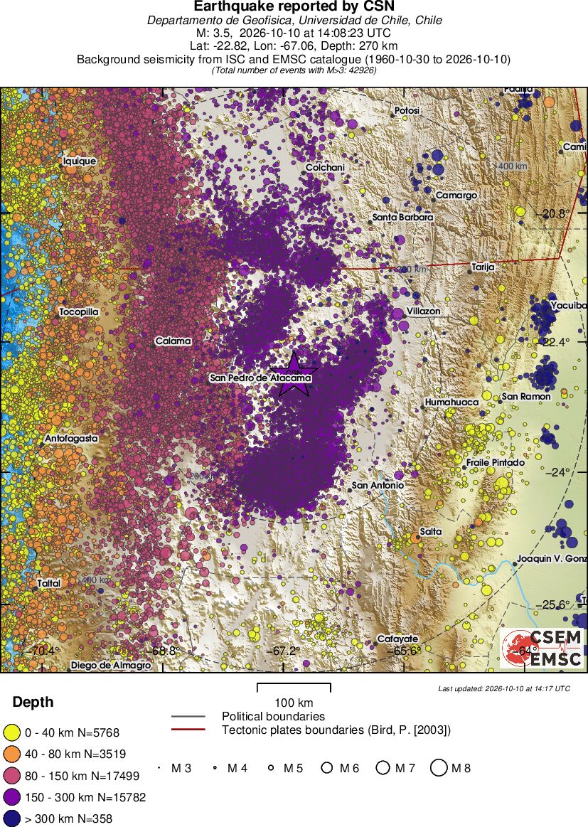 regional historical seismicity