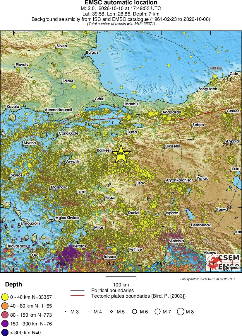 regional historical seismicity