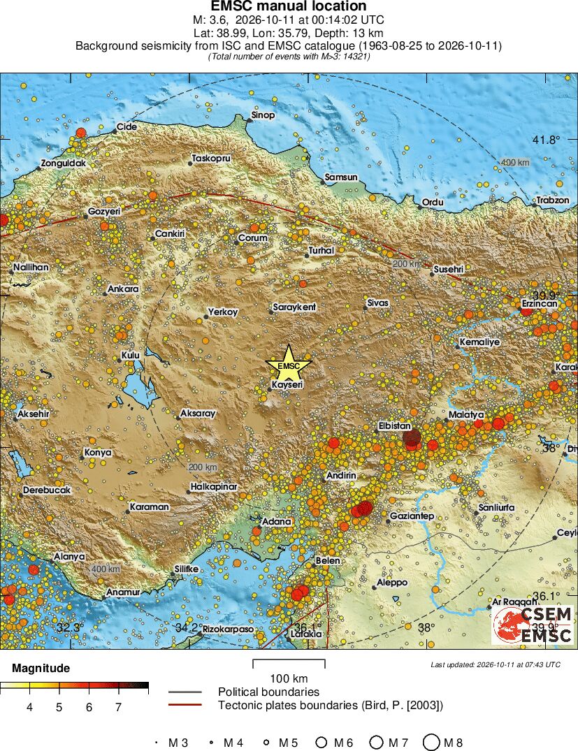regional magnitude historical seismicity