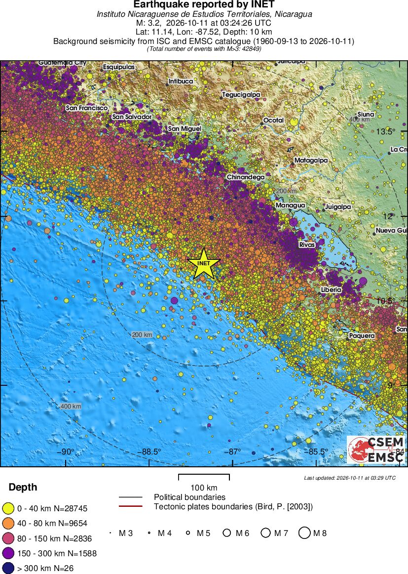 regional historical seismicity
