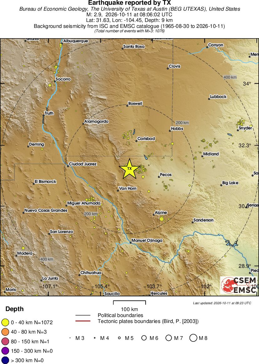 regional historical seismicity