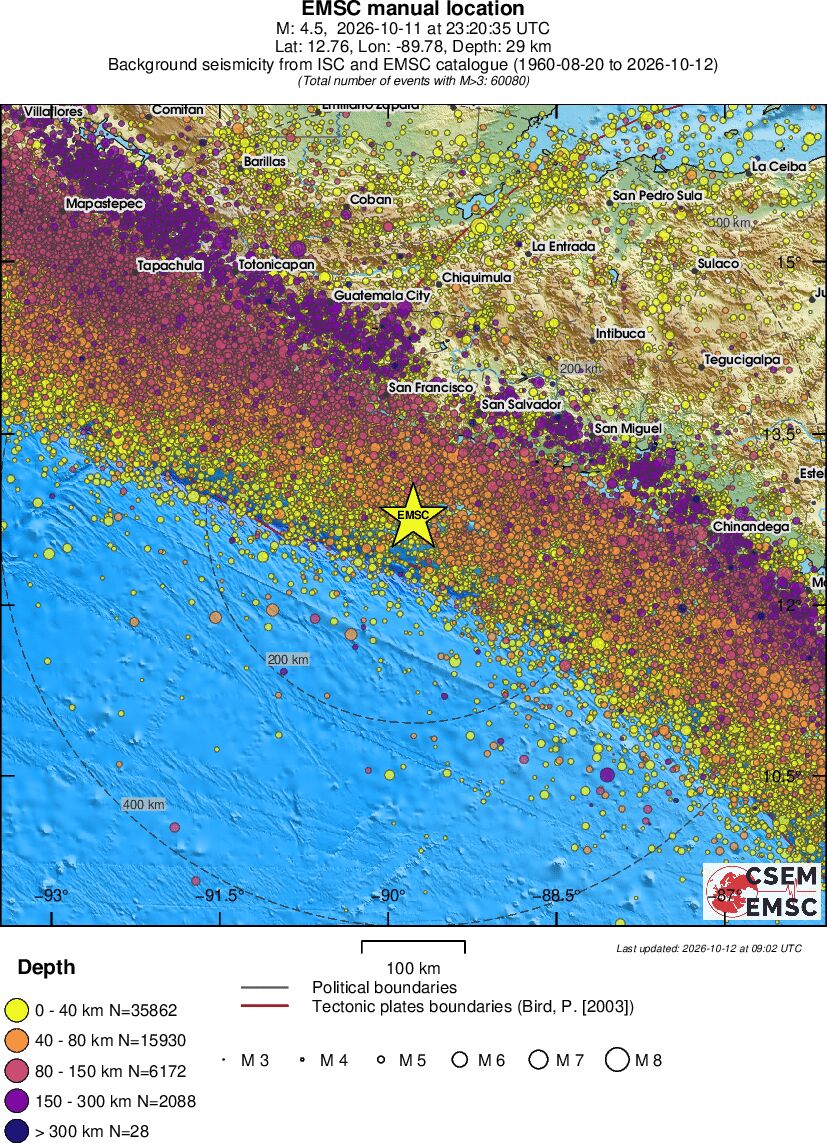 regional historical seismicity