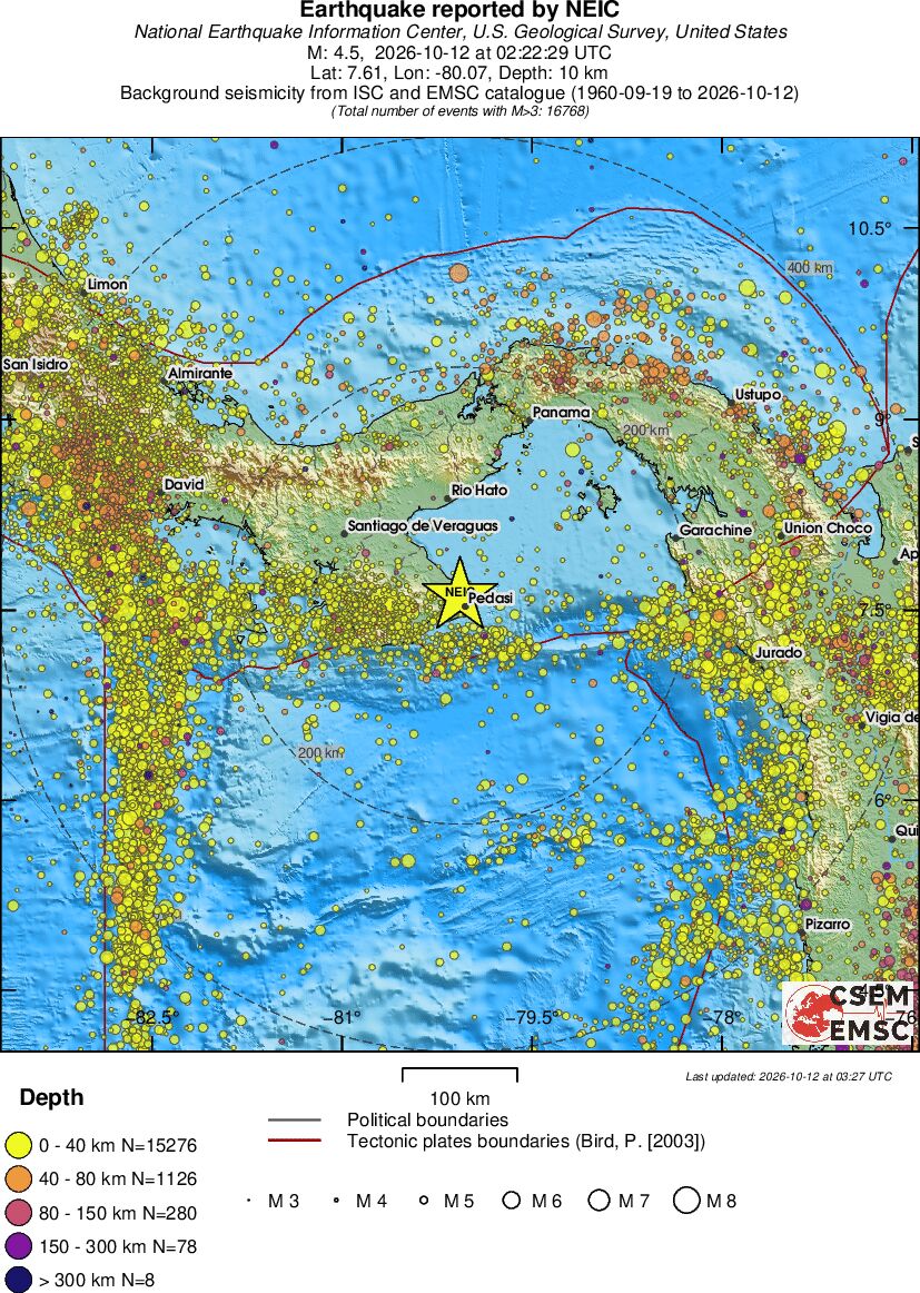 regional historical seismicity