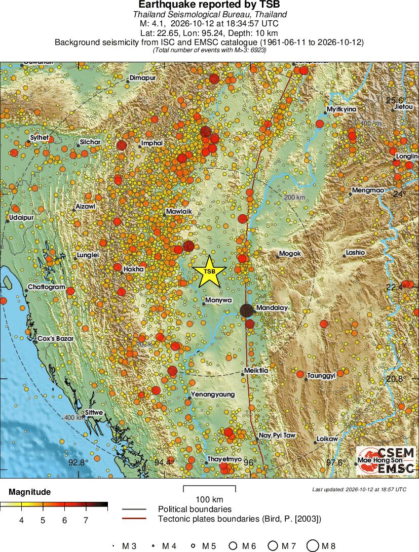regional magnitude historical seismicity