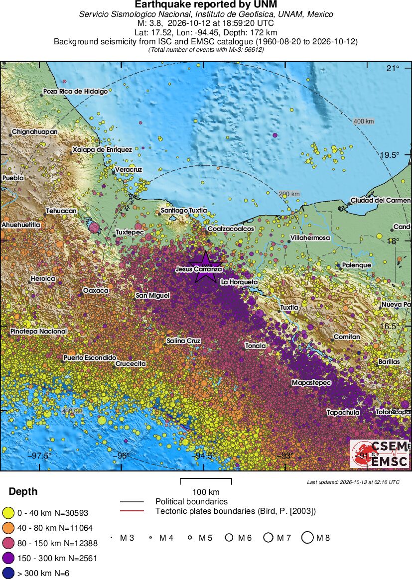 regional historical seismicity