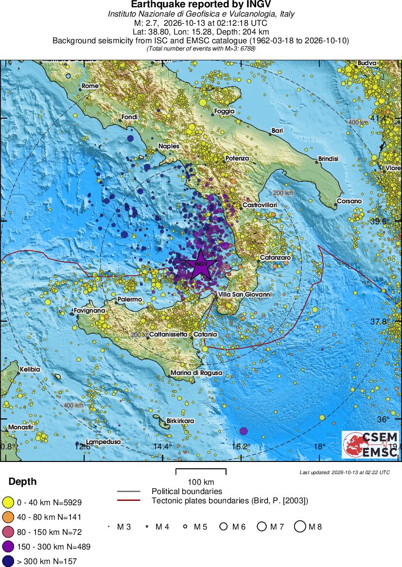 regional historical seismicity