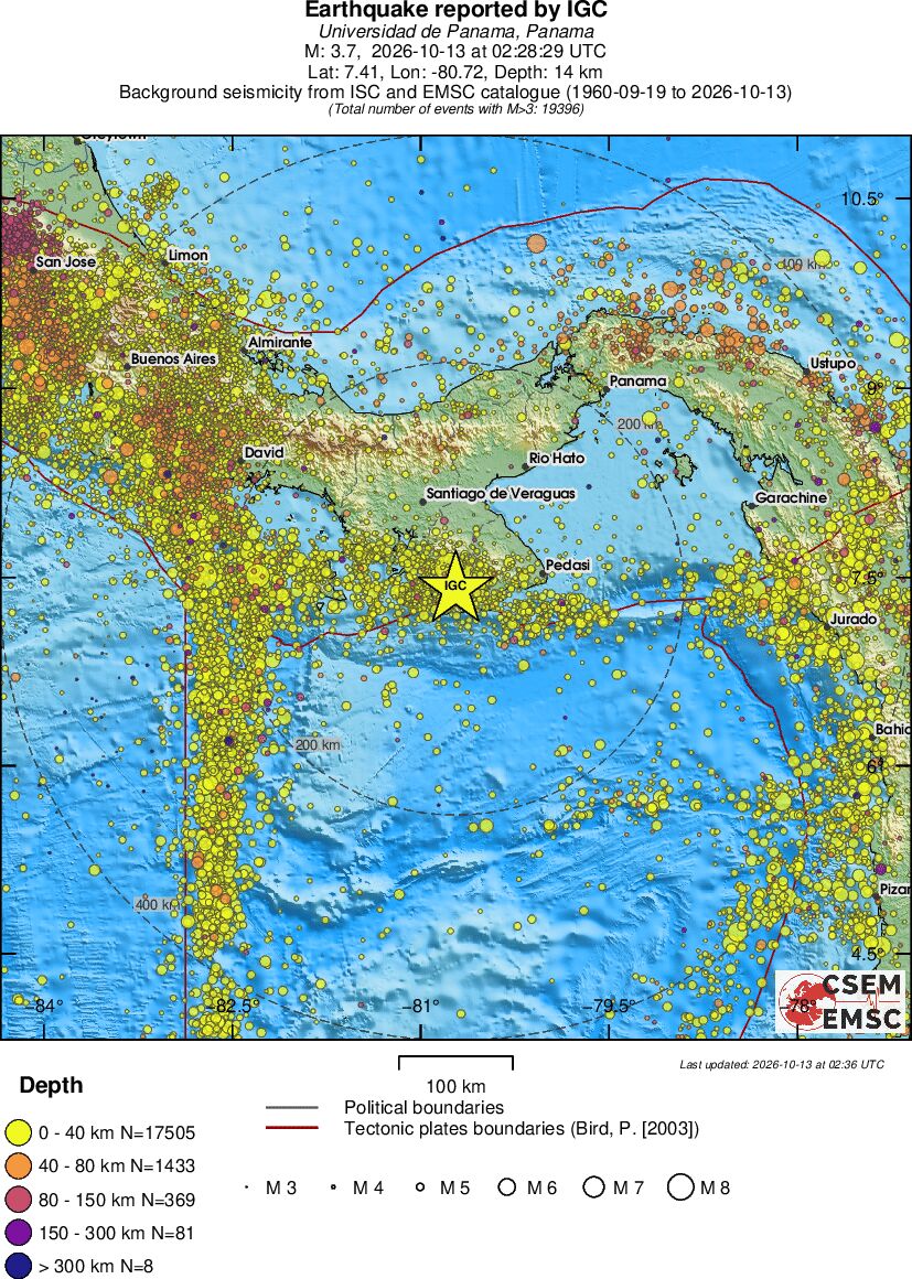 regional historical seismicity