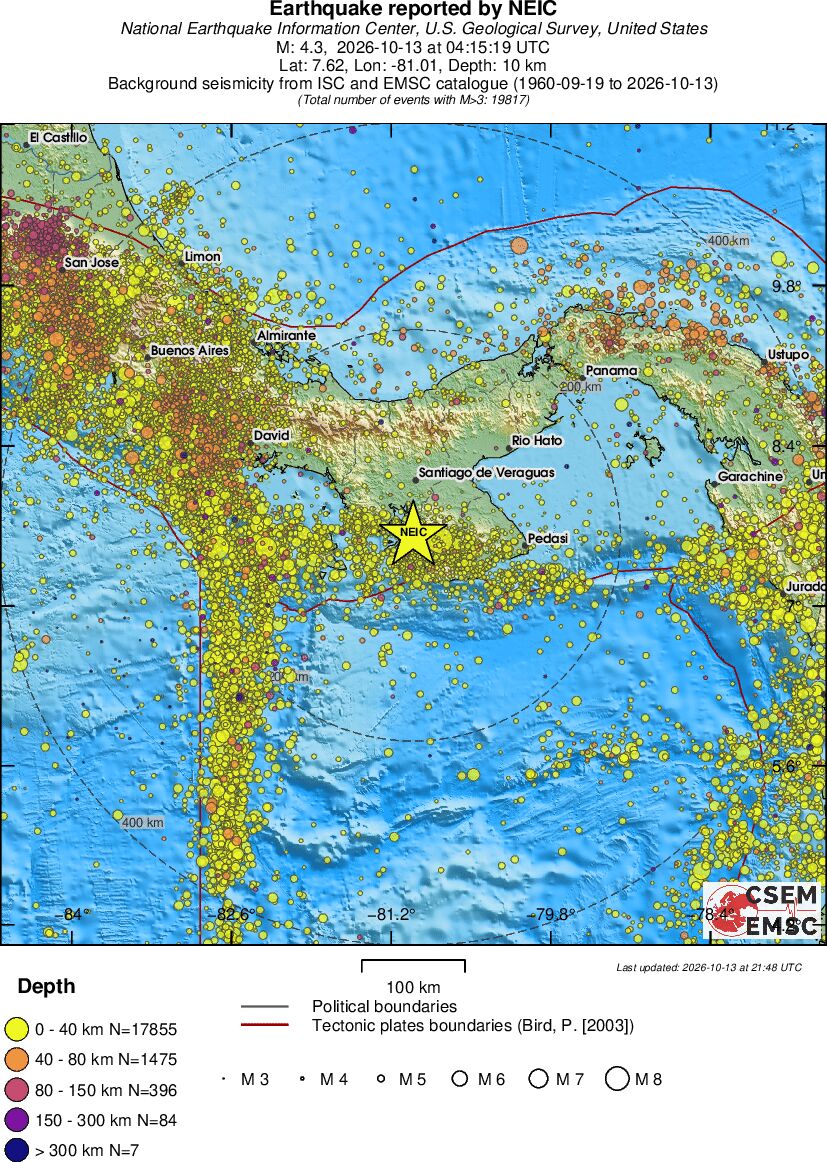 regional historical seismicity