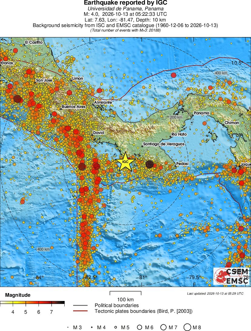 regional magnitude historical seismicity