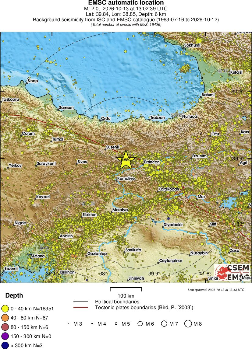 regional historical seismicity