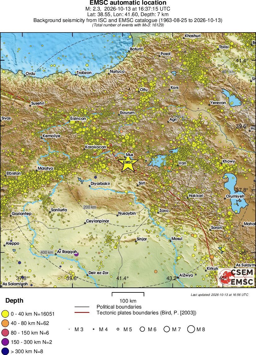 regional historical seismicity