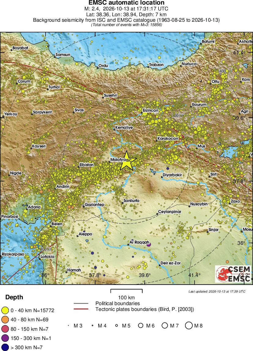 regional historical seismicity