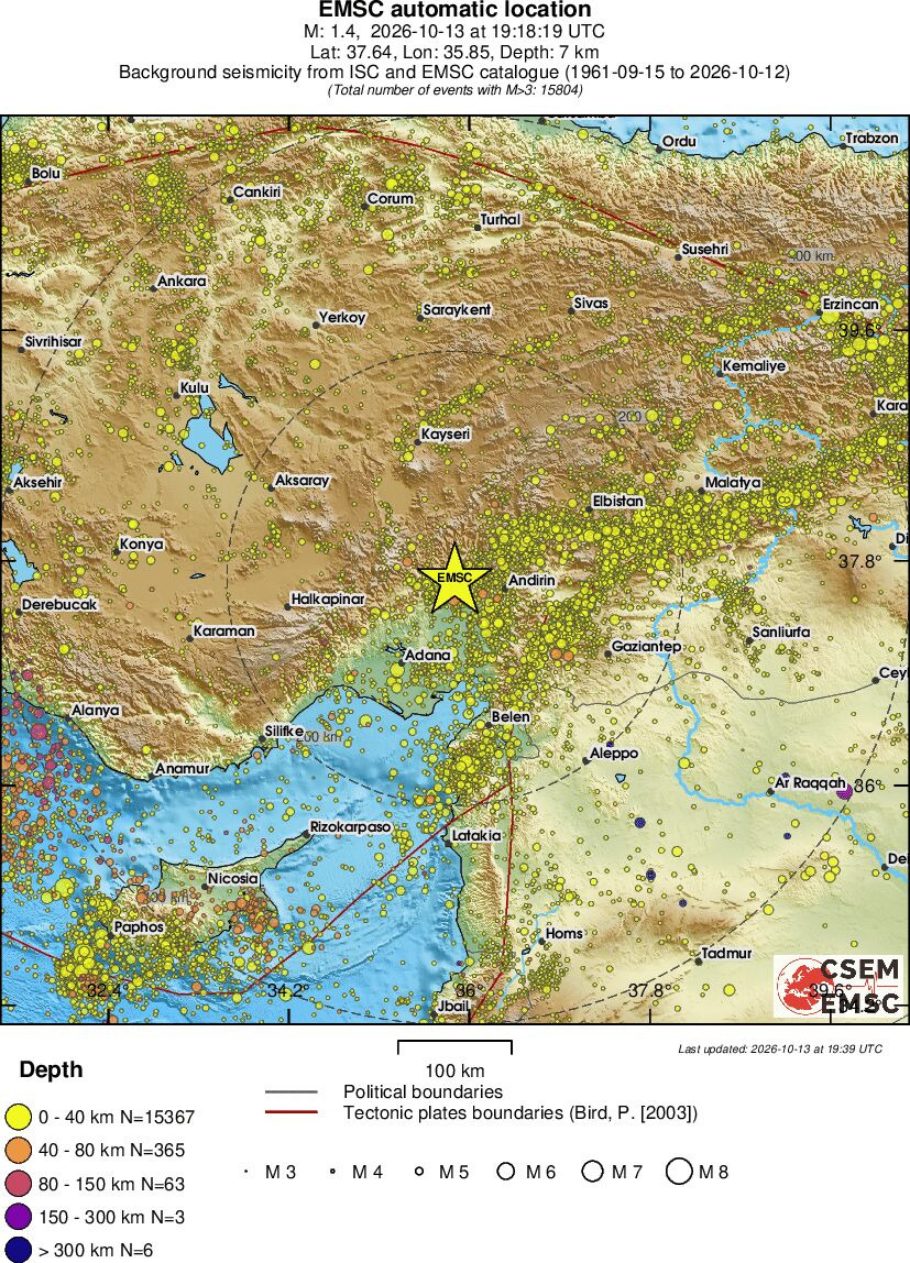 regional historical seismicity