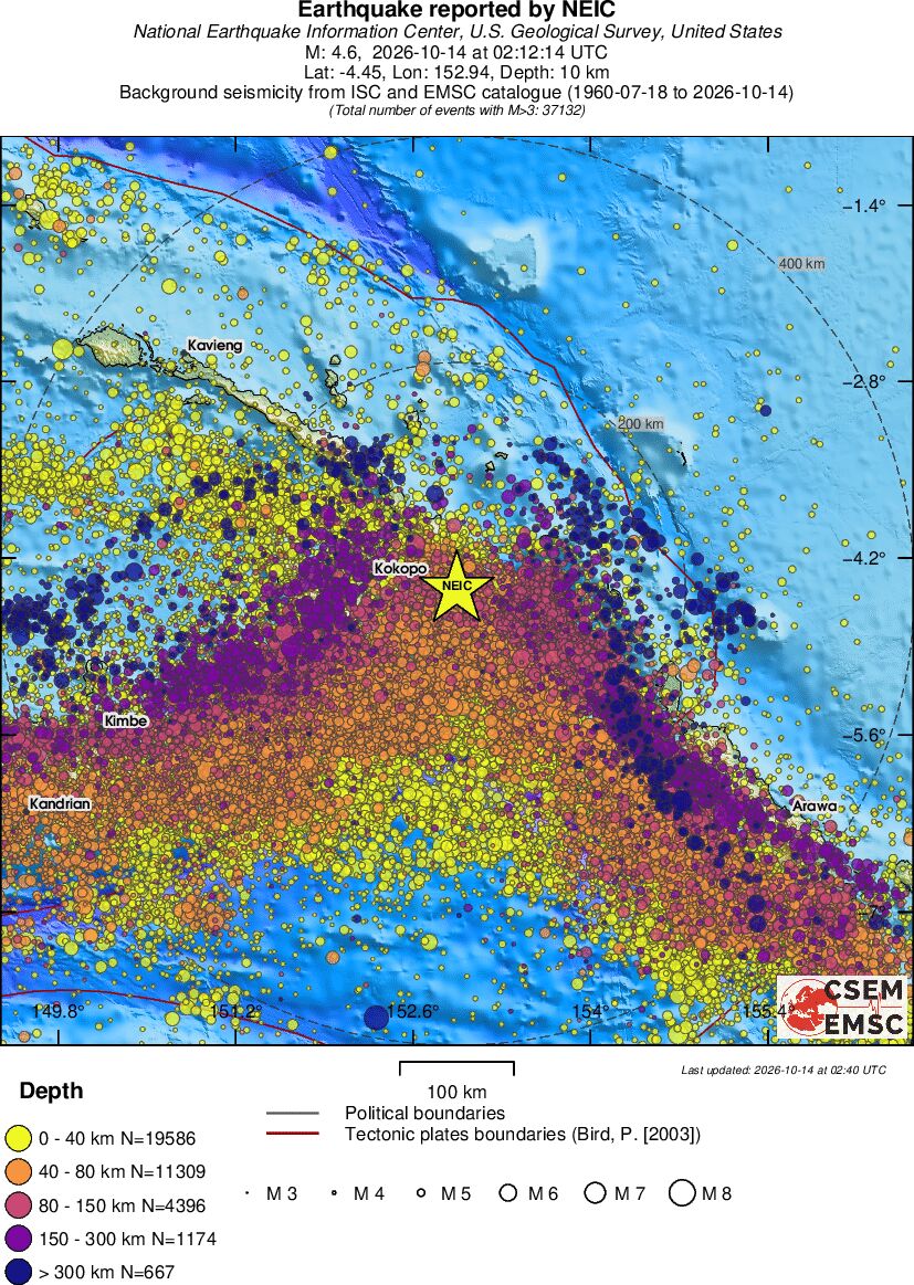 regional historical seismicity