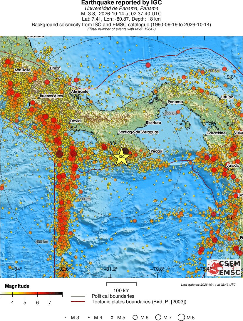 regional magnitude historical seismicity