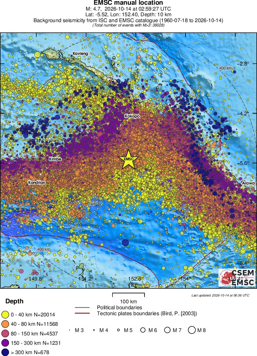 regional historical seismicity