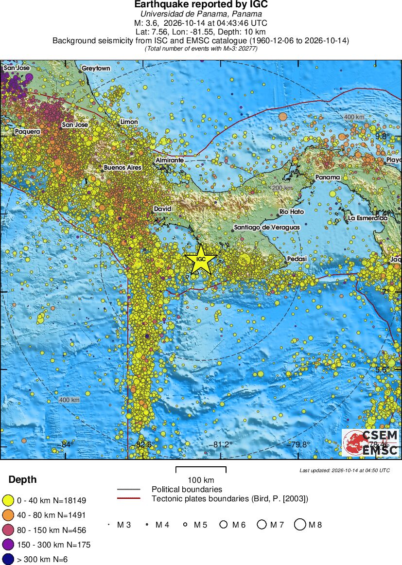 regional historical seismicity